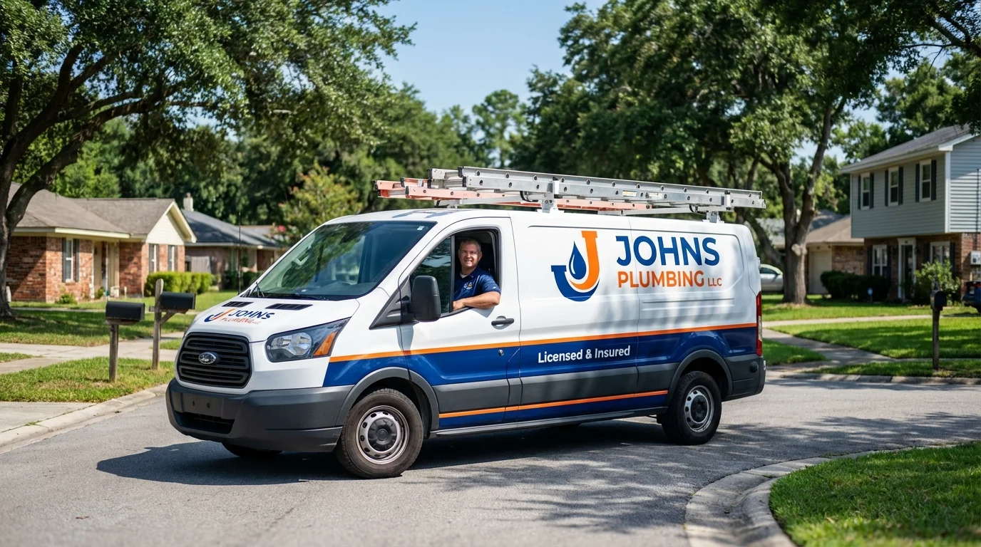 Johns Plumbing LLC service van in Saint Charles, MO
